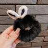 Outono e Inverno Crianças Anel de Cabelo Pelúcia Menina Bonito Duplo Ponytail Corda de Cabelo Cabelo de Menina Orelha de Coelho Corda de Cabelo Acessórios de Cabelo