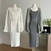 Cardigan de Tricô com Renda Recortada e Cadarço para Mulheres Design Verão 2025 Solto e Versátil com Saia Xale Jaqueta Fina