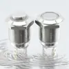 Interruptor Pulsador Metálico Circular de Restablecimiento Automático 16mm Luz Led Interruptor Metálico Resistente al Agua Cabeza Plana 12-24V