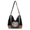 Bolsa Tote de Couro Wax Oil Estilo Novo Transfronteiriço Multiuso Ombro Transversal Mochila Elefante Bordado Bolsa Feminina para o Dia a Dia