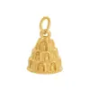 Prata 925 Banhada a Ouro com Pedras por Toda Parte Torre dos Mil Budas do Forno Acessórios Pequenos Pingentes DIY Moda Nova Estilo Chinoiserie Étnico Acessórios Pequenos