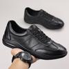 Zapatos Casuales de Cuero para Hombre Estilo Nuevo Hechos de Piel de Vaca de Primera Capa, Zapatos Transpirables de Piel Genuina para Hombre, Zapatos de Suela Blanda para Hombre, Zapatos para Padres de Mediana Edad