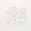 Anillo Cerrado de Retención de Color Rellenado de Oro de 14K Anillo Retorcido Anillo Abierto Roscado Cuentas Espaciadoras para Pulseras DIY Anillo de Conexión Material para Joyería