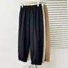 Pantalones tipo bloomers florales adelgazantes de moda Otoño para talla grande de más de 100 kg, Pantalones casuales tipo linterna cropped 0994
