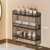 Estante para puerta de baño, organizador para artículos de tocador para colgar en la pared sin taladro, tendedero estrecho para colgar sobre el inodoro