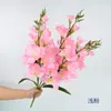 Grande buquê de flores gladiolos artificiais para decoração, flores falsas de alta qualidade com toque premium, adequadas para vasos grandes de chão de casamento e arranjos florais