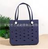 Bolsa de Praia Eva Europeia e Americana Leve com Furos Moda DIY Grande Capacidade Bolsa de Mão Feminina Especial para Praia Bolsa de Ombro