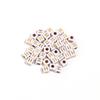 100 piezas/paquete de cuentas sueltas lavadas con letras de oro blanco cuadradas de acrílico para hacer pulseras y accesorios de ropa al por mayor