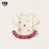 Ropa para Niños Yingsibo 2026 Nuevo Top de Cuadros Camiseta de Manga Corta para Niñas Estilo Delgado de Verano Ropa de Moda para Niñas