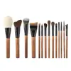 Fabricante de Cangzhou Set de Brochas de Maquillaje de 14 Piezas con Cerdas Suaves para Sombra de Ojos, Rubor, Contorno, Herramientas de Belleza con Pelo Animal