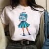 Camiseta Feminina de Manga Curta de Natal ins Moda Estampada Manga Curta Estação Independente Tamanho Europeu Tamanho Grande Camiseta Básica