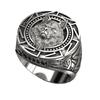 Explosões de desejo europeias e americanas anel de prata tailandês com totem de lobo retro guerreiro viking da mitologia nórdica anel masculino com cabeça de lobo
