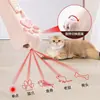 Juguete para gato transfronterizo luz láser recargable autoentretenimiento alivio del aburrimiento palo para provocar gatos juguete de pluma láser infrarrojo juguete para mascotas