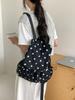 Mochila Casual Versátil de Lunares Estilo Verano para Niñas, Mochila Ligera de Nylon Estilo Coreano de Nicho para Estudiantes y Viajes