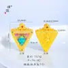 Pu Zuoqiang Color-Preservante Arena Dorada Accesorios DIY Incrustado de Diamantes Tara Verde Dios de la Riqueza Zakiram Colgante de Thangka Collar para Mujeres
