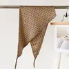 Pañuelo Triangular Estilo Coreano Imitación Seda Doble Capa Estampado con Lazos en la Cintura, Chal Protector Solar, Pañuelo para el Cuello, Pañuelo de Seda para Mujer, Pañuelo Pequeño, Pañuelo para la Cabeza, Bufanda