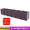 Maceta rectangular de plástico con polea para plantar verduras en el hogar, ideal para exteriores, balcón y jardín.