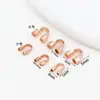 Hebilla de Cordón Clip-On Chapada en Oro Real de 18 Quilates, Hebilla Protectora para Extremo de Cordón, Accesorios de Cable de Acero con Cuentas, Hebilla de Herradura en Forma de U
