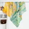 Estilo chino estilo pintura al óleo camelia moderno gasa 90 pañuelo cuadrado grande bufanda de seda para mujer bufanda de primavera y otoño con temperamento para combinar con camisa chal