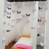 Cortina de Puerta de Dibujos Animados de Corazón de Niña Serie Púrpura de Sueño Gato Kuromi Cortina Decorativa para Puerta de Habitación Infantil Cortina Colgante Cortina Divisoria