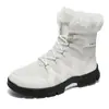 Noreste Talla Grande Transfronterizo 48 Botas de Algodón Invierno Viaje al Aire Libre Senderismo Botas de Nieve de Caña Alta Zapatos de Algodón Calientes con Forro de Polar para Hombre