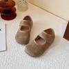 Sapatos Mary Jane de Velcro Femininos 2025 Primavera e Verão Novo Retrô Sola Macia Roupa Externa Antiderrapante Vestido Boca Rasa Sapatos Birkenneth
