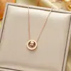 Colar de corpo inteiro em aço titânio, temperamento personalidade, best-seller transfronteiriço, feminino, banhado a ouro 18K, corrente clavícula, joia que não desbota