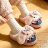 Pantuflas de algodón para niños para otoño e invierno, pantuflas de dibujos animados antideslizantes para interiores para niños y niñas, pantuflas de algodón para bebé