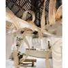 Linterna Tiras de Bambú Soporte Listo Balsa de Bambú Tiras Suaves de Bambú Arte en Bambú Dispositivo Floral Decoración de Boda Diseño Tejido de Linternas