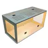 Jaula para hámster grande oso dorado villa de lujo caja acrílica transparente barata casa pequeña gabinete chinchilla jaula