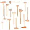 Martillo de Madera Longxiu, Tamaños Grande y Pequeño, Martillo de Madera Maciza, Martillo Pequeño de Madera de Juguete, Mazo de Madera, Herramienta de Mazeta, Fabricante de Artesanías