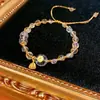 Pulsera de Cristal con Perlas de Cristal Natural Optimizada Pulsera Versátil de Nicho Joyería de Moda de Lujo Ligero Venta al por Mayor para Mujeres