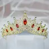Tiara de Tesouro Colorido Europeu e Americano da Amazon Transfronteiriça Luxuosa Barroca Aniversário Casamento Casamento Acessórios de Cabelo para Crianças Coroa