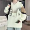 Sudadera Gruesa de Forro Polar con Cuello Redondo para Hombre, Adolescentes y Estudiantes, Otoño/Invierno 2026, Camiseta de Manga Larga, Top Moderno para Hombre