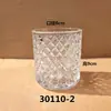 Taza de Vela de Vidrio Taza Vacía Decoración de Sala de Estar Botella de Aromaterapia Taza de Regalo para Velas Portavelas de Cristal Taza Portavelas Transparente al por Mayor