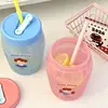 Vaso Grande de Verano con Popote para Uso en Exteriores, Vaso Sencillo de Gran Capacidad para Oficina, Amigable para Parejas, Vaso para Beber de Grado Alimenticio