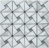 Azulejos de Piso de Mármol con Mosaico Metálico Azulejos Cerámicos de Imitación Exportados a Europa, América y Australia Pegatinas de Pared Compuestas Impermeables Mate