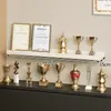 Estante de exhibición de pared de honor, estante recto de montaje en pared, estante de empresa para exhibir trofeos, certificados, medallas, estante de almacenamiento de montaje en pared