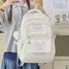Mochila Estilo Coreano com Cor Contrastante, Estrelas e Bolinhas para Meninas do Ensino Fundamental e Médio, Aparência Sofisticada, Moderna, Grande Capacidade, Leve, Bolsa Escolar