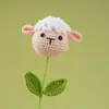 Ramo de cabeza de animal terminado, flores artificiales hechas a mano, flores simuladas de lana, león decorativo, rana, oso, regalo navideño