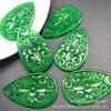 Pendientes de jade malayo con forma de gota de agua hueca, venta al por mayor, joyería de jade artesanal, colgante, accesorios al por mayor
