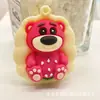 Acessórios para chaveiro boneca urso morango desenho animado pingente ornamentos para bolsa máquina de manteiga acessórios DIY pequeno presente atacado