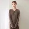 Nuevo Cárdigan de Punto de Cachemir con Cuello Redondo y Botones para Mujer Otoño/Invierno 2026, Ligero y Suave, Delicado y Versátil
