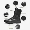 Botas de Combate de Media Caña con Cordones Resistentes al Desgaste para Hombres, Botas de Combate Terrestre Transpirables, Resistentes a los Golpes, Antideslizantes, Calzado de Trabajo para Duty, Botas de Seguridad para Mujeres