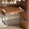 Cesta de extracción para armario Mesa Armario Cesta colgante Estante de almacenamiento de cabecera de dormitorio Estante de almacenamiento colgante sin perforaciones Estante para armario de cocina