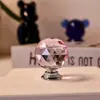 Venta al por mayor transfronteriza de tiradores de bola de cristal K9 de colores, tiradores de bola facetada de un agujero para cajones y puertas de aleación de zinc, tiradores de bola de cristal