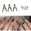 Arte de Uñas Estilo Punk Joyería de Remaches Aleación Forma de X Forma de Y Cruz Oscura Metal Calcomanías para Uñas Diamante Accesorios para Uñas Portátiles
