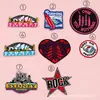 Parches Bordados para Computadora al por Mayor, Parches Bordados de Moda Europeos y Americanos, Tenedor y Cuchillo, Corazón, Parches Decorativos para Ropa Serie Punk