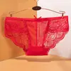 Nuevos Calzones de Encaje para Mujer Sexy de Cintura Baja Cómodos Sin Costuras de Malla Transparentes Calados Tentación Chica Calzones Triángulo