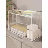 Prateleira de Armazenamento para Mesa, Estante de Mesa, Mesa de Dormitório, Organizador de Mesa de Escritório, Pequena Estante Multicamadas, Prateleira de Armazenamento em Camadas